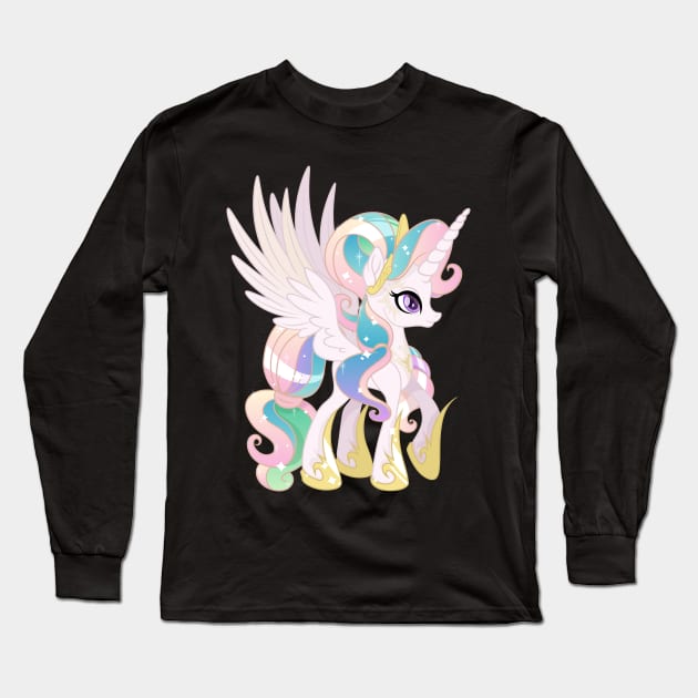 My Little Pony Princess Celestia Long Sleeve T-Shirt by SketchedCrow